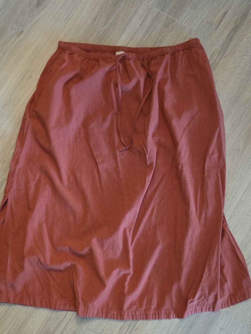 Universal Thread Rust Drawstring Midi Skirt